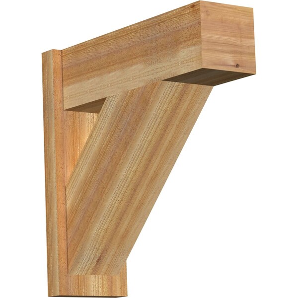 Ekena Millwork Traditional Block Rough Sawn Outlooker, Western Red Cedar, 8"W x 24"D x 24"H OUT08X24X24TRA05RWR - main